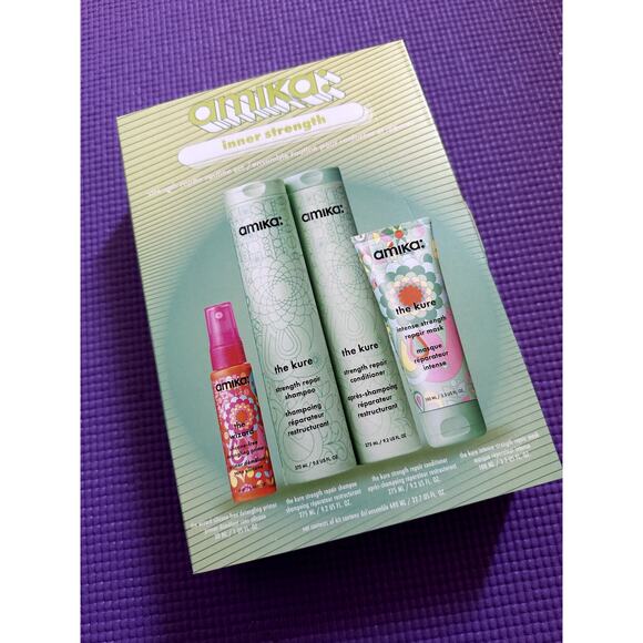 amika Inner Strength Repair Routine NEW Hair Gift Set Shampoo and Conditioner - Picture 1 of 5